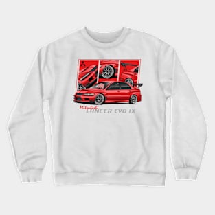 Mitsubishi Lancer evolution evo 9 Red, JDM Crewneck Sweatshirt